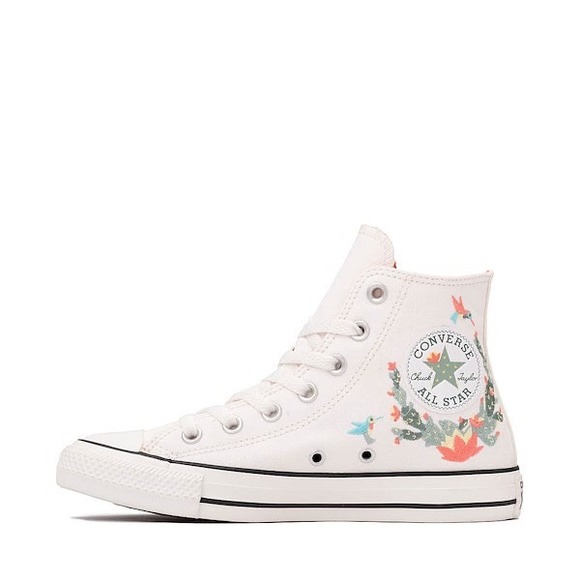 Converse Chuck Taylor Succulents High-Top Vintage White Women's 6 Kid's 4 Bird - Picture 14 of 14